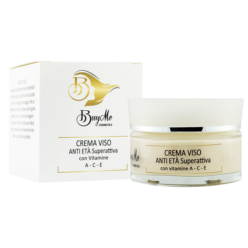 Crema viso anti età superattiva con Vitamine A-C-E