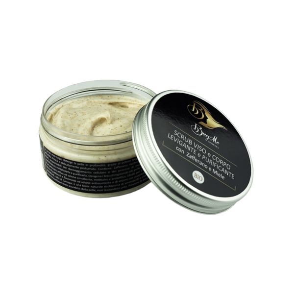 Scrub viso con Miele, Zafferano e Olio di Canapa